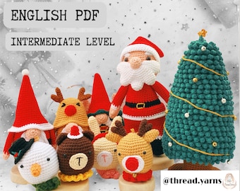 ENGLISH PDF ~ CHRISTMAS Amigurumi Collection Ebook (9 in 1) - Intermediate level - Crochet Xmas - Amigurumi - No Finished Toy Included