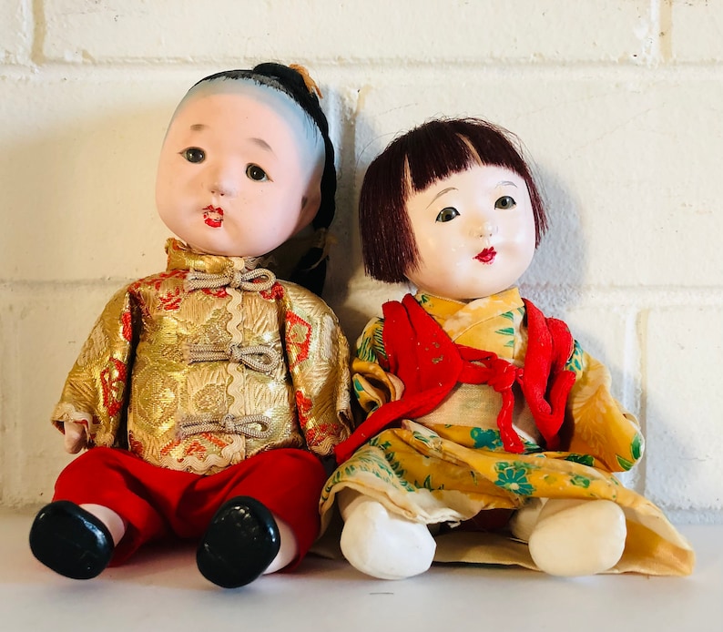 Vintage All Bisque Collectible China Dolls