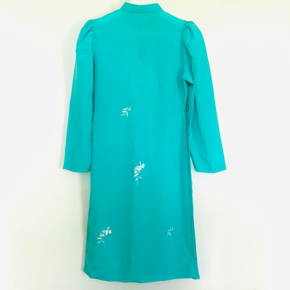 1980s Vintage Aqua Blue Cheongsam Dress | Vintage… - image 9