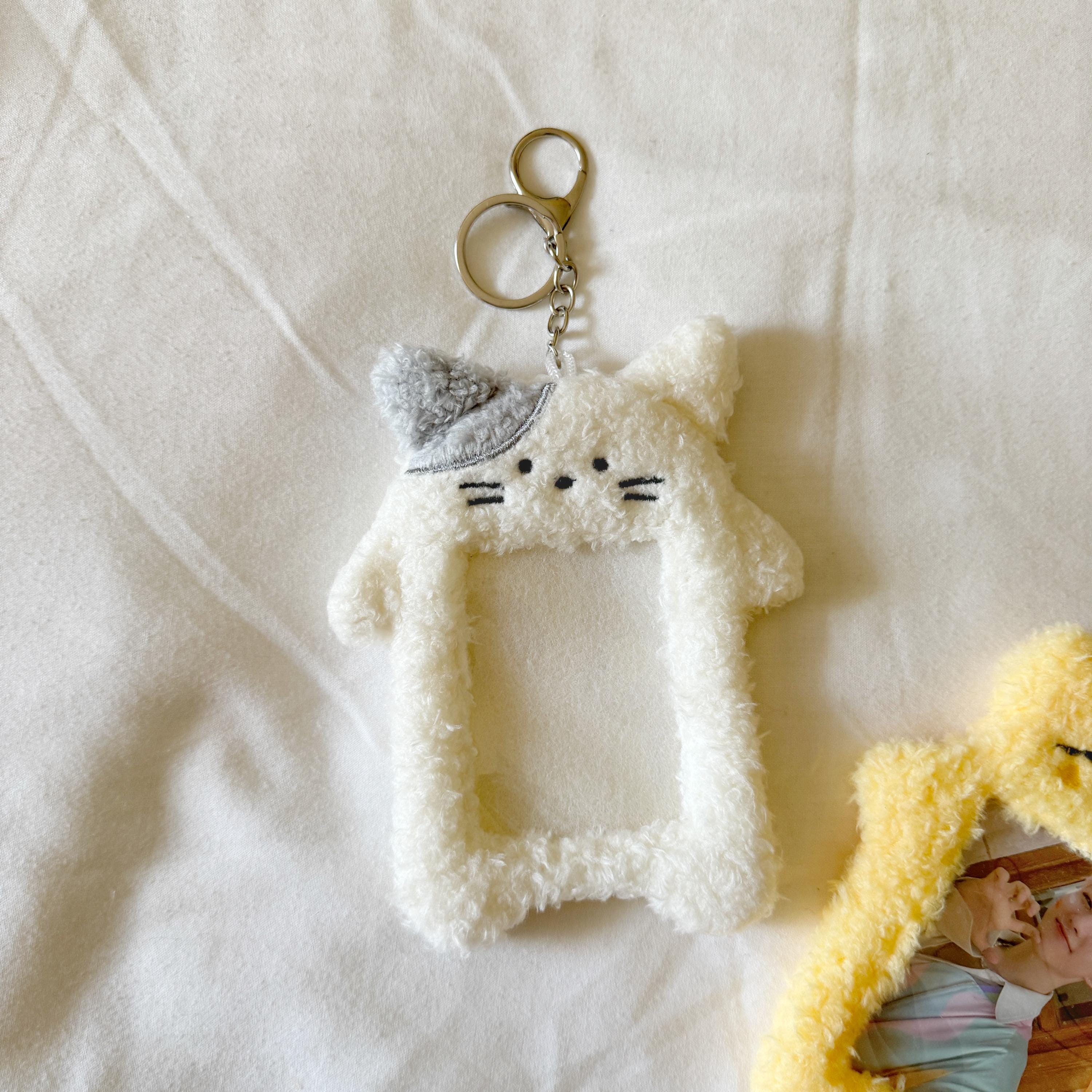 Porta Carte Kawaii A Forma Di Gatto Giallo, Portachiavi Peluche, Organizer Per Soldi E Tessere Studentesche, Regalo Carino