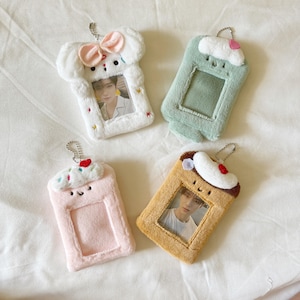 cute plush photocard holder