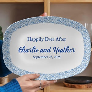 Personalized Bridal Shower Gift, Wedding Plates, Custom Wedding Gift, Personalized Platter, Gift for Groom and Bride, Engagement Gifts