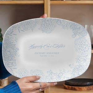 Personalized Bridal Shower Gift, Wedding Plates, Custom Wedding Gift, Personalized Platter, Gift for Groom and Bride, Engagement Gifts