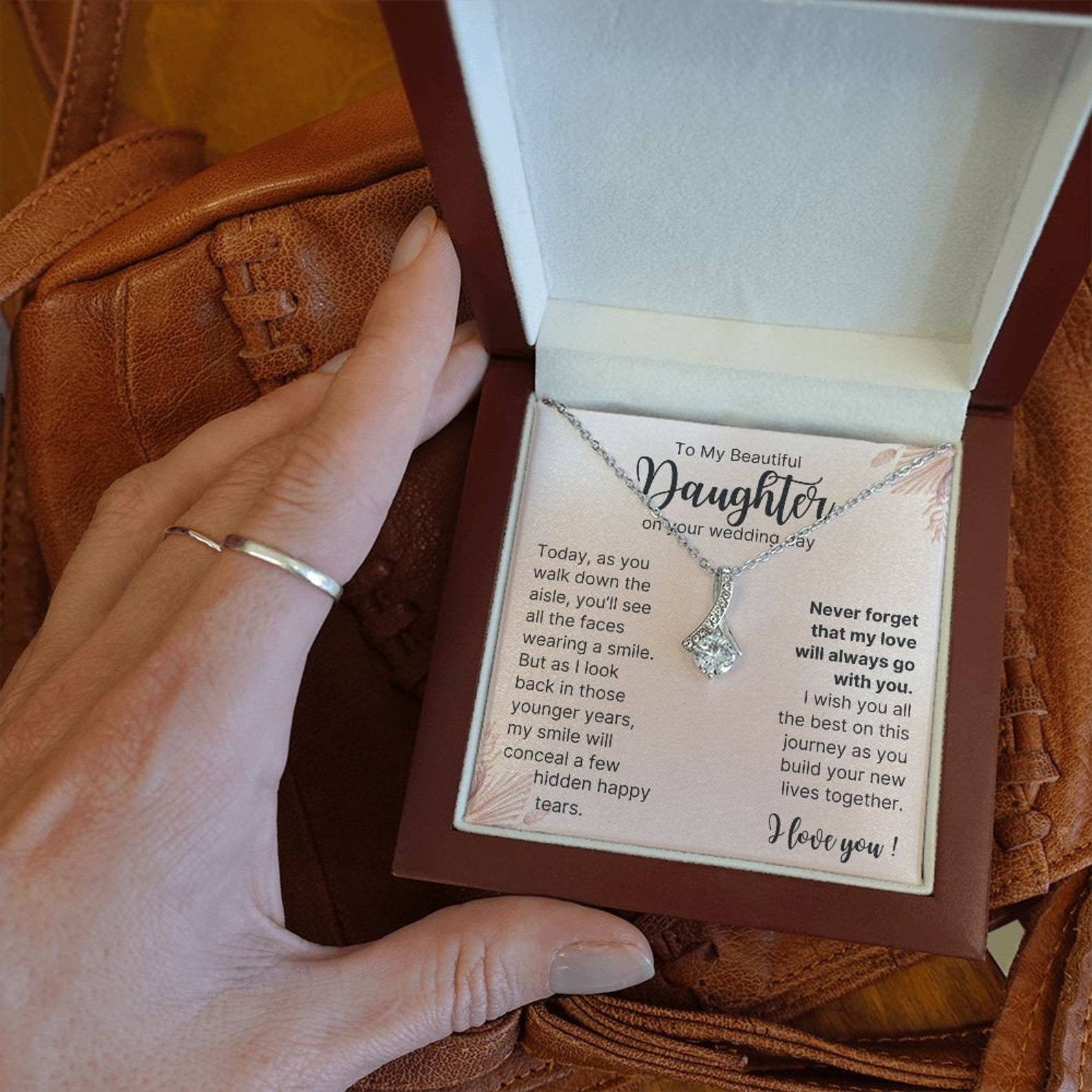 To My Daughter on Her Wedding Day, Bride Gift From Mom, to My Daughter