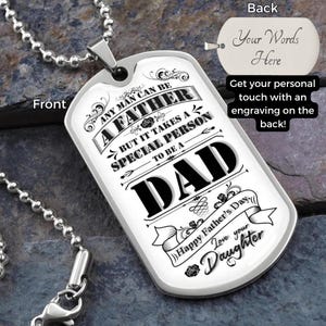 Personalized Dog Tag Necklace For Dad, Fathers Day Gift, Dad Gifts, Custom Dog Tag, Birthday Gift For Dad, Gift For Him, Engraved Necklace