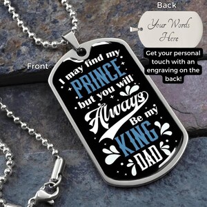Personalized Dog Tag Necklace For Dad, Fathers Day Gift, Dad Gifts, Custom Dog Tag, Birthday Gift For Dad, Gift For Him, Engraved Necklace