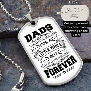 Personalized Dog Tag Necklace For Dad, Fathers Day Gift, Dad Gifts, Custom Dog Tag, Birthday Gift For Dad, Gift For Him, Engraved Necklace