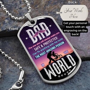 Personalized Dog Tag Necklace For Dad, Fathers Day Gift, Dad Gifts, Custom Dog Tag, Birthday Gift For Dad, Gift For Him, Engraved Necklace