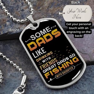 Personalized Dog Tag Necklace For Dad, Fathers Day Gift, Dad Gifts, Custom Dog Tag, Birthday Gift For Dad, Gift For Him, Engraved Necklace