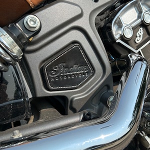 Indian Scout accent leather patch (AirTag stash spot)