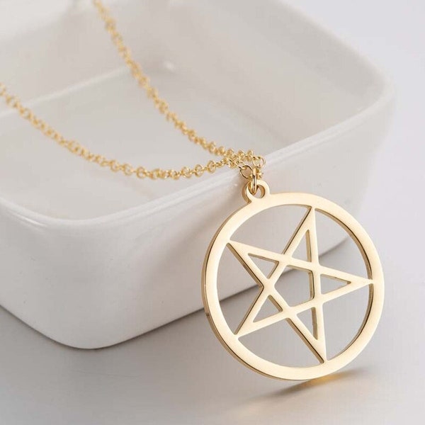 Etsy pentagram necklace clearance