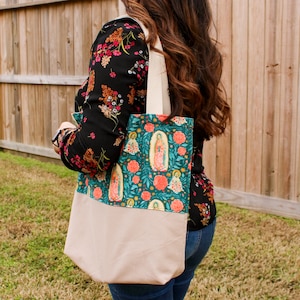 Our Lady of Guadalupe Tote Bag: Marian Apparitions Cotton Canvas