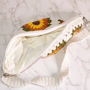 Handmade Granny Square Crochet Crossbody Bag: Shabby Chic Style image 6