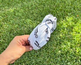 San Antonio Spurs Headband: Texas Basketball Team Topknot Headband