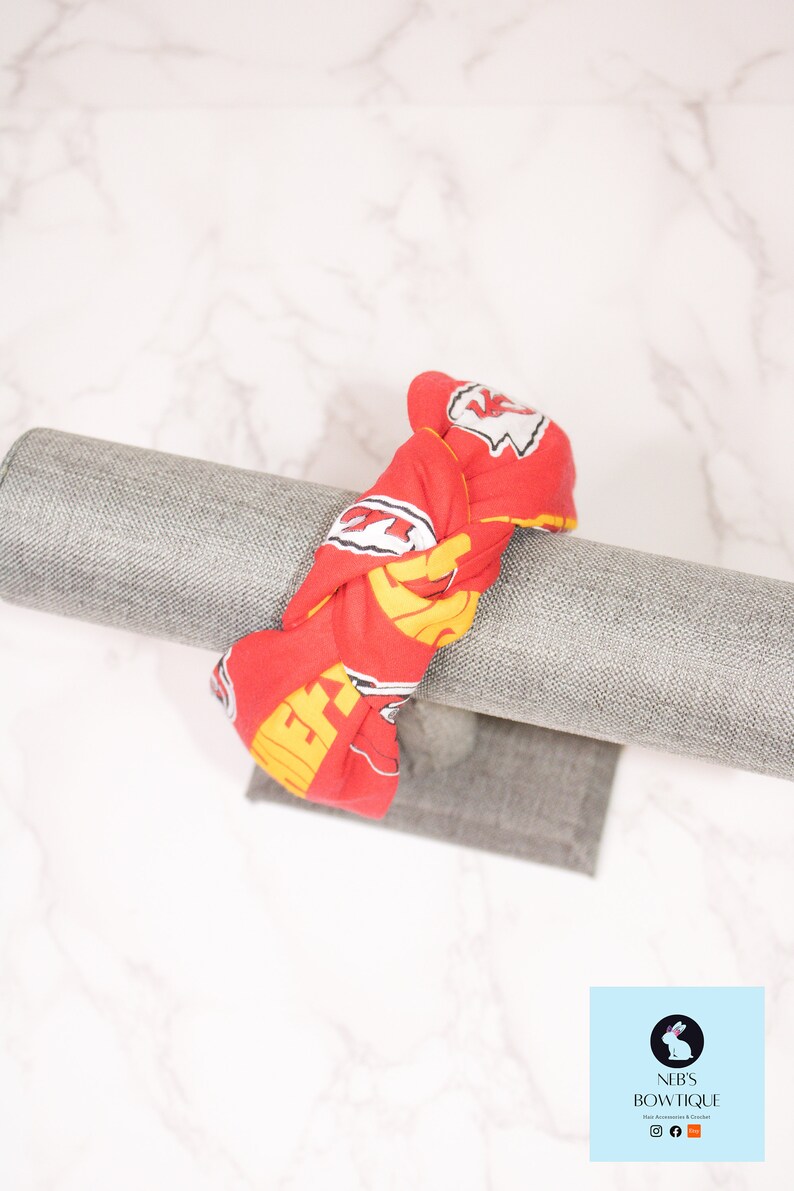 Kansas City Top Knot Headband. Chiefs Top Knot Headband Nfl Etsy