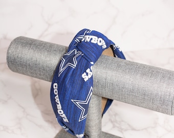 Cowboys Topknot Headband: Football Team Spirit, Kids & Adults