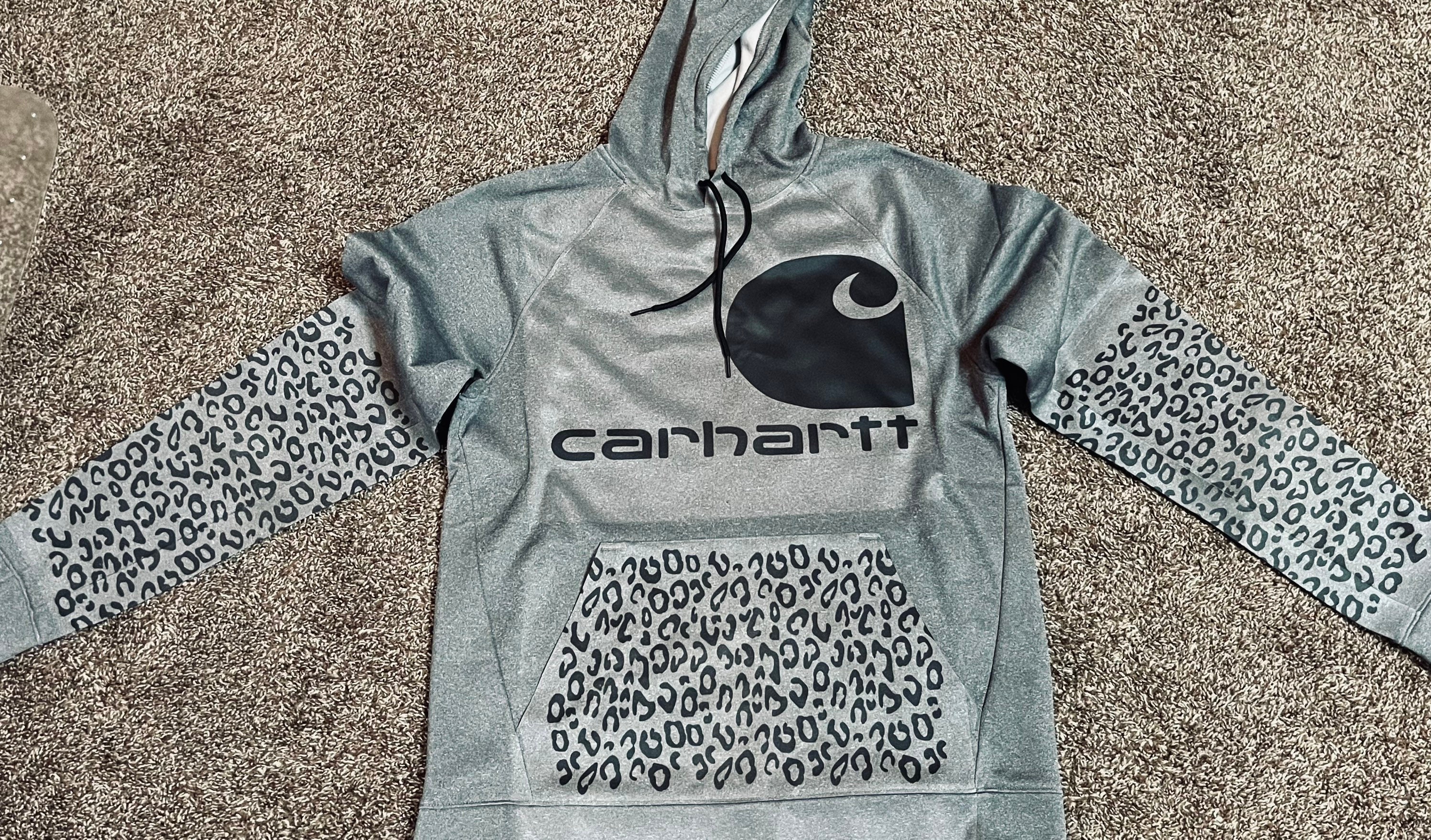 leopard print carhartt hoodie