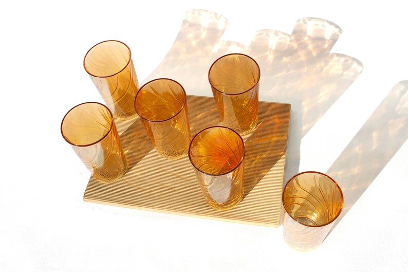 Set of 2 or 6 Vintage Glasses, Drinkware, Tumblers, Jeannette Glass, Vintage Glassware image 3