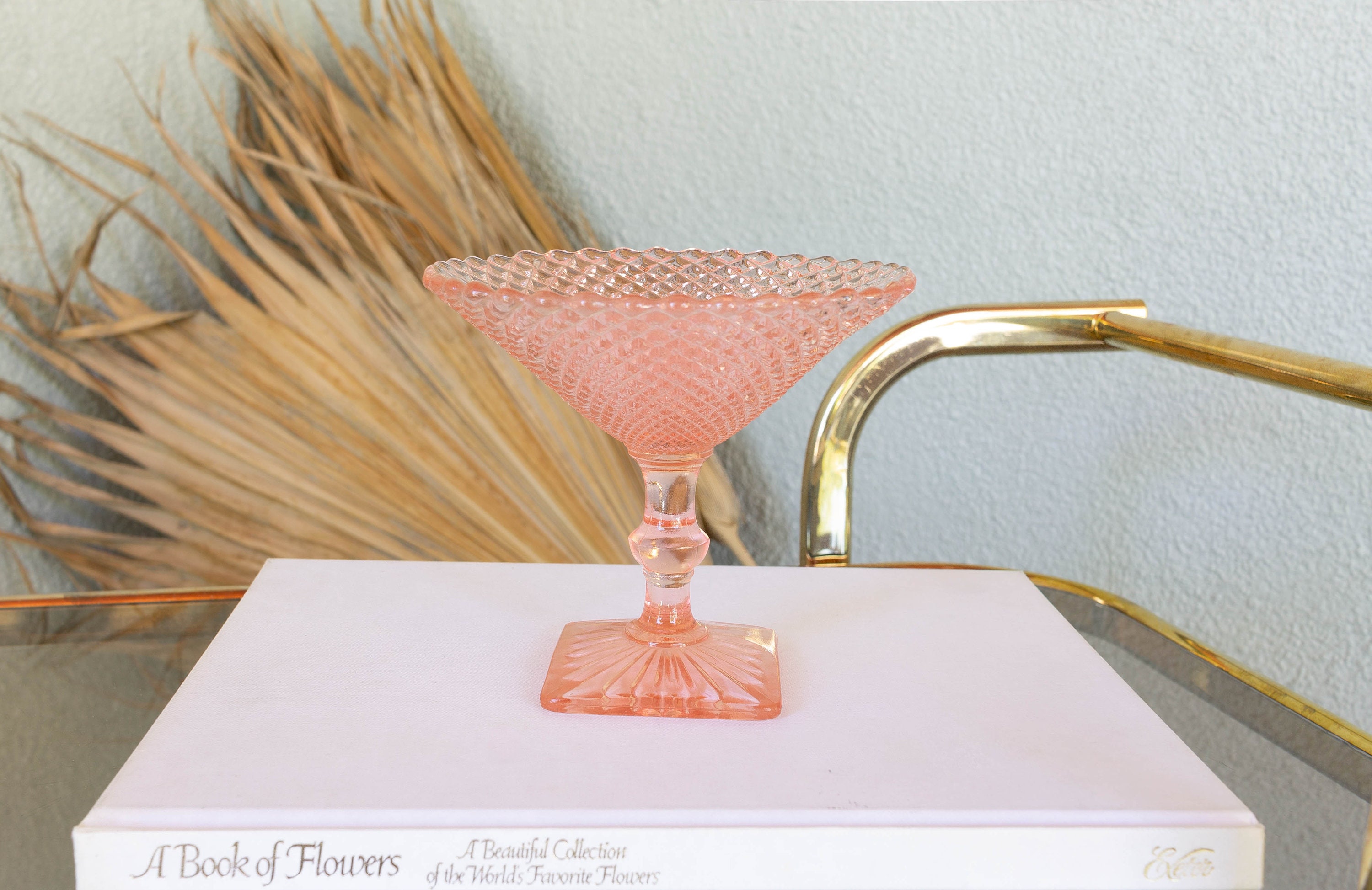 Vintage Pink Footed Compote Miss America Pink Vintage Anchor Etsy