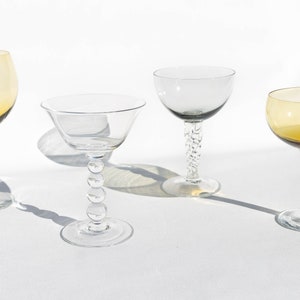 Choose Your Vintage Glassware Set, Champagne Coupes, Martini Glasses, Water Goblets, Wine Glasses, Curated Home Decor, Vintage Glassware
