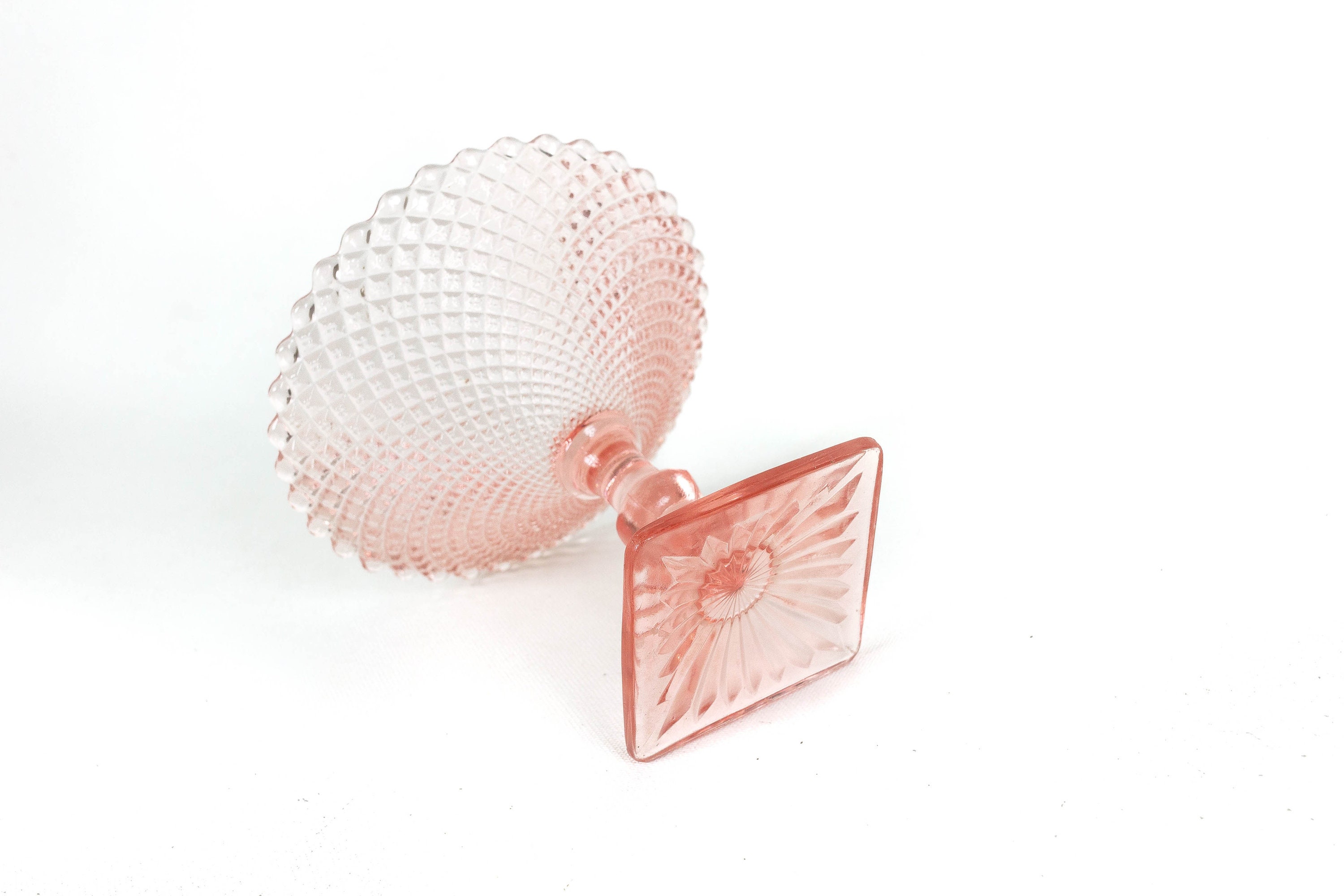 Vintage Pink Footed Compote Miss America Pink Vintage Anchor Etsy