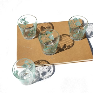 Set med 4 vintage Floral Rocks-glas: Taylor Smith & Taylor Ever Yours Barware