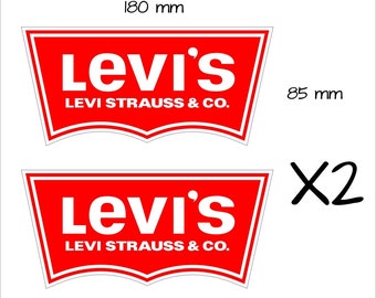 Levis Stickers TWO (2) 180 x 85 mm each