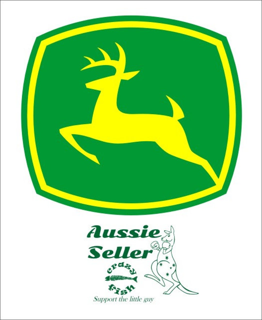 John Deere Vinyl Decal 160 X 140 Mm Choose Your Color Etsy Australia