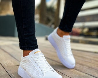 Leatherette Unisex Sneakers, Orthopedic Insole, Platform Sneakers
