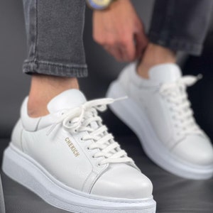 Men’s Sneakers | Genuine leather l Unisex sneakers | Casual Sneakers | Genuine Leather Sneakers | personalized gifts for men