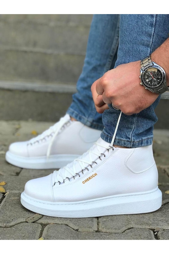 Unisex Eco Leather High Top Sneakers | Casual Comfortable  display picture 1