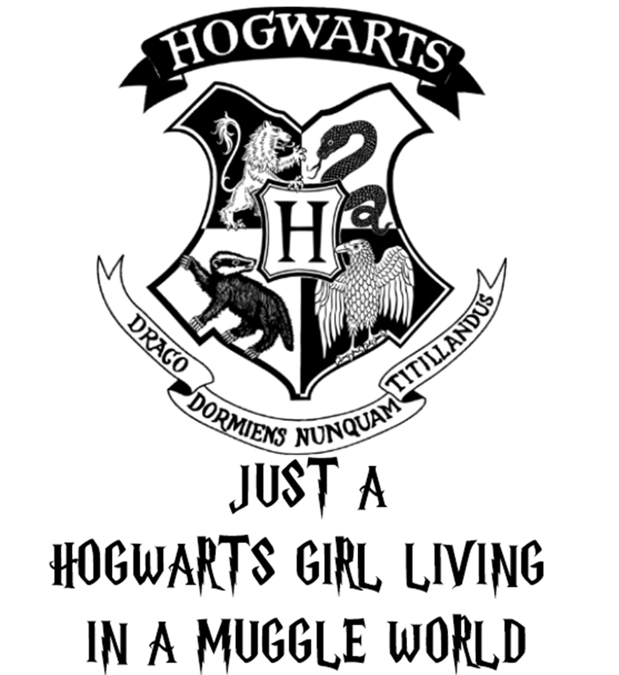 Hogwarts Logo Black / PSD / PNG / JPG just a Hogwarts Girl Etsy