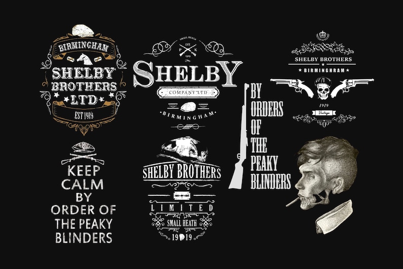 7 Peaky Blinders Logos PSD / PNG / JPG - Etsy