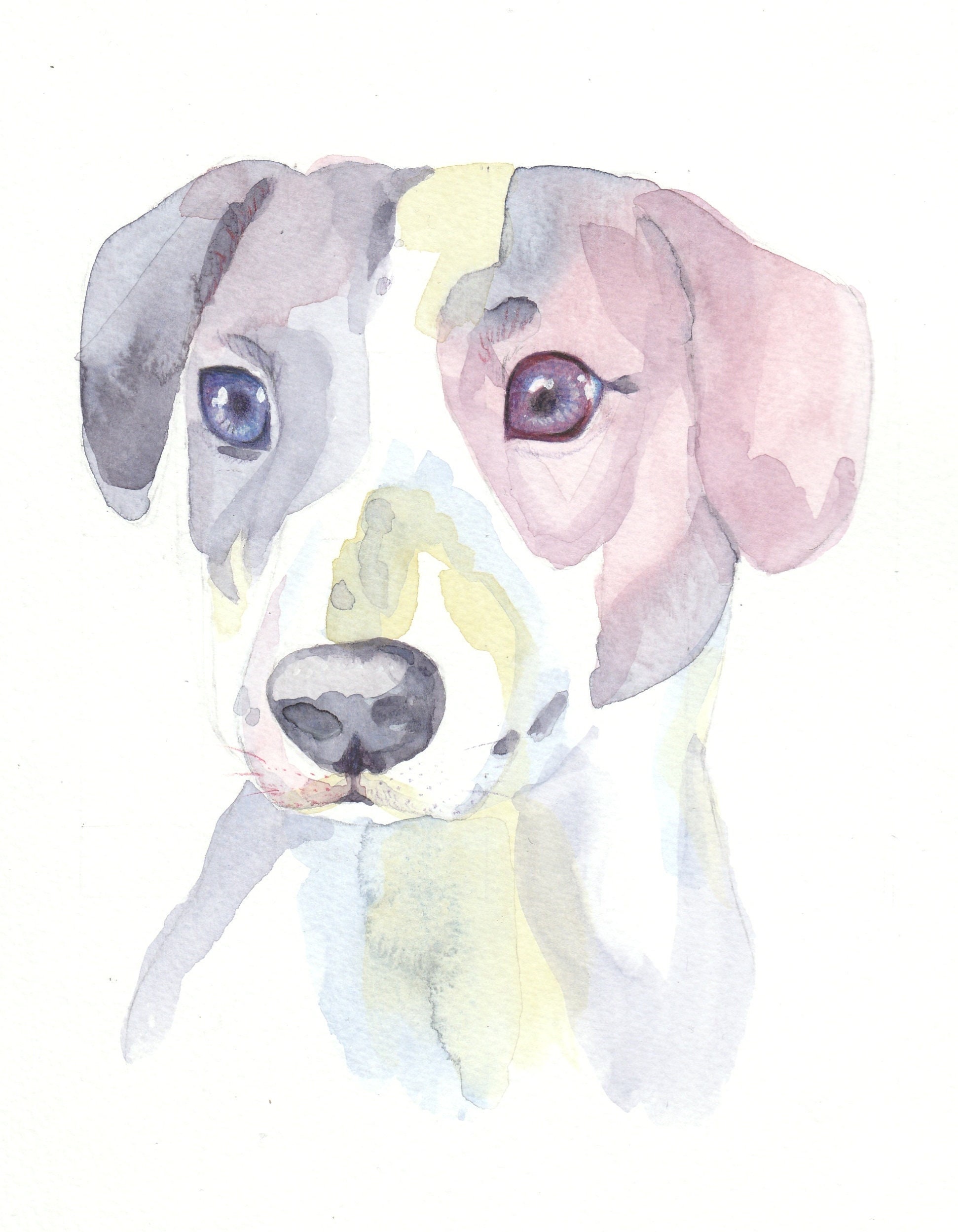 Votre Animal de Compagnie en Aquarelle Affichette Portait // Chat et Chien