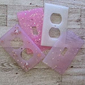 Handmade HK Themed Resin Outlet and Switch  Covers, Kawaii