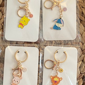 Pooh Tigger Eeyore Piglet Inspired Bag Charm Keychain