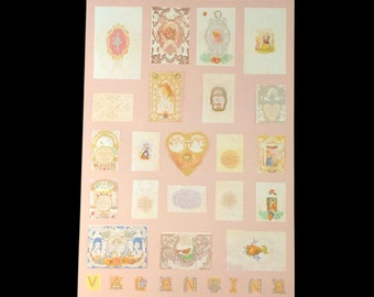 Peter Blake The Alphabet V for Valentine 19.68x13.77" 50 x 35 cm offset print pop art