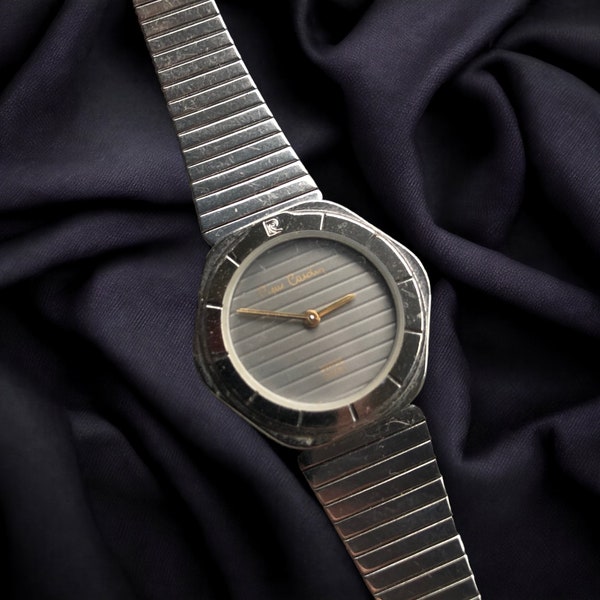PIERRE CARDIN SWISS silvertone Chromachron Women's Watch very rare and exclusive Swiss Quartz et lr0