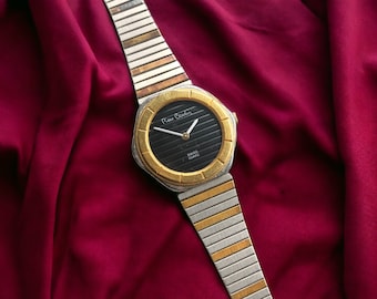 PIERRE CARDIN SWISS silver gold two tone Chromachron Women's Watch very rare and exclusive Swiss Quartz et lr0