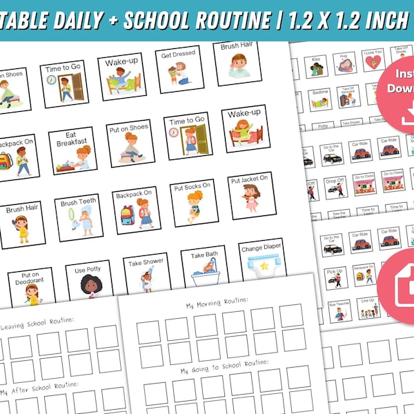 Printable Daily Routine Pecs Cards