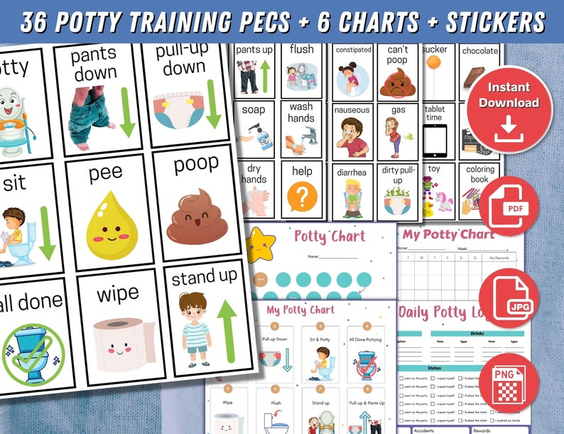 Printable Pecs Communication Cards Potty Training - Etsy