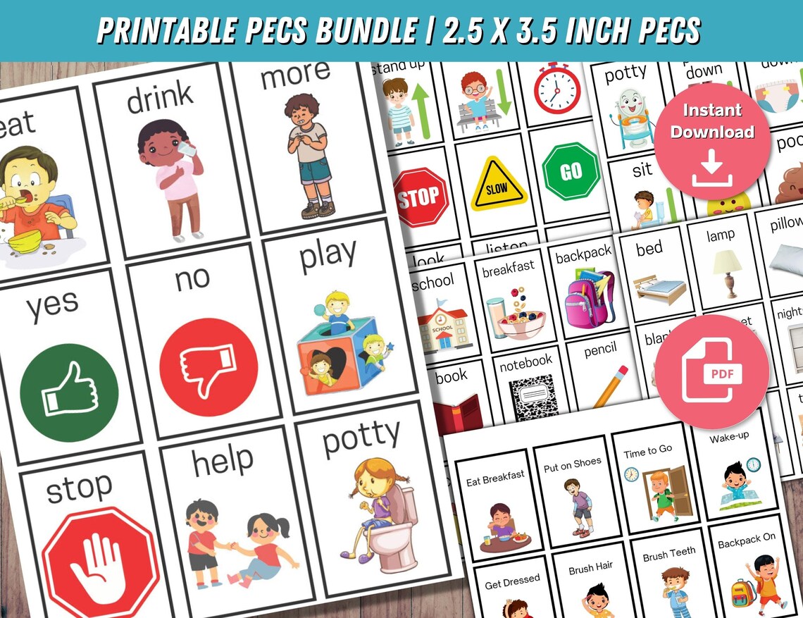 Printable Pecs Communication Cards, Autism Communication, Communication ...