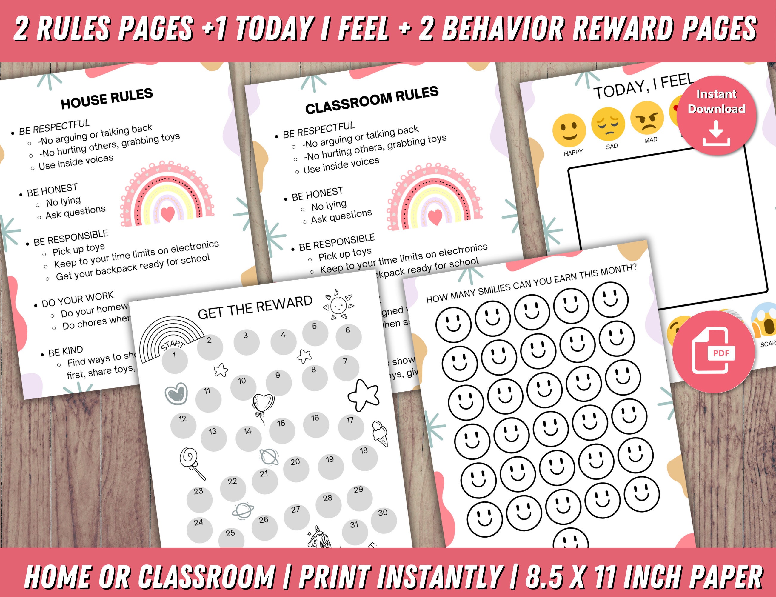 Boho Behavior Communication Printable, Documentation and Progress ...