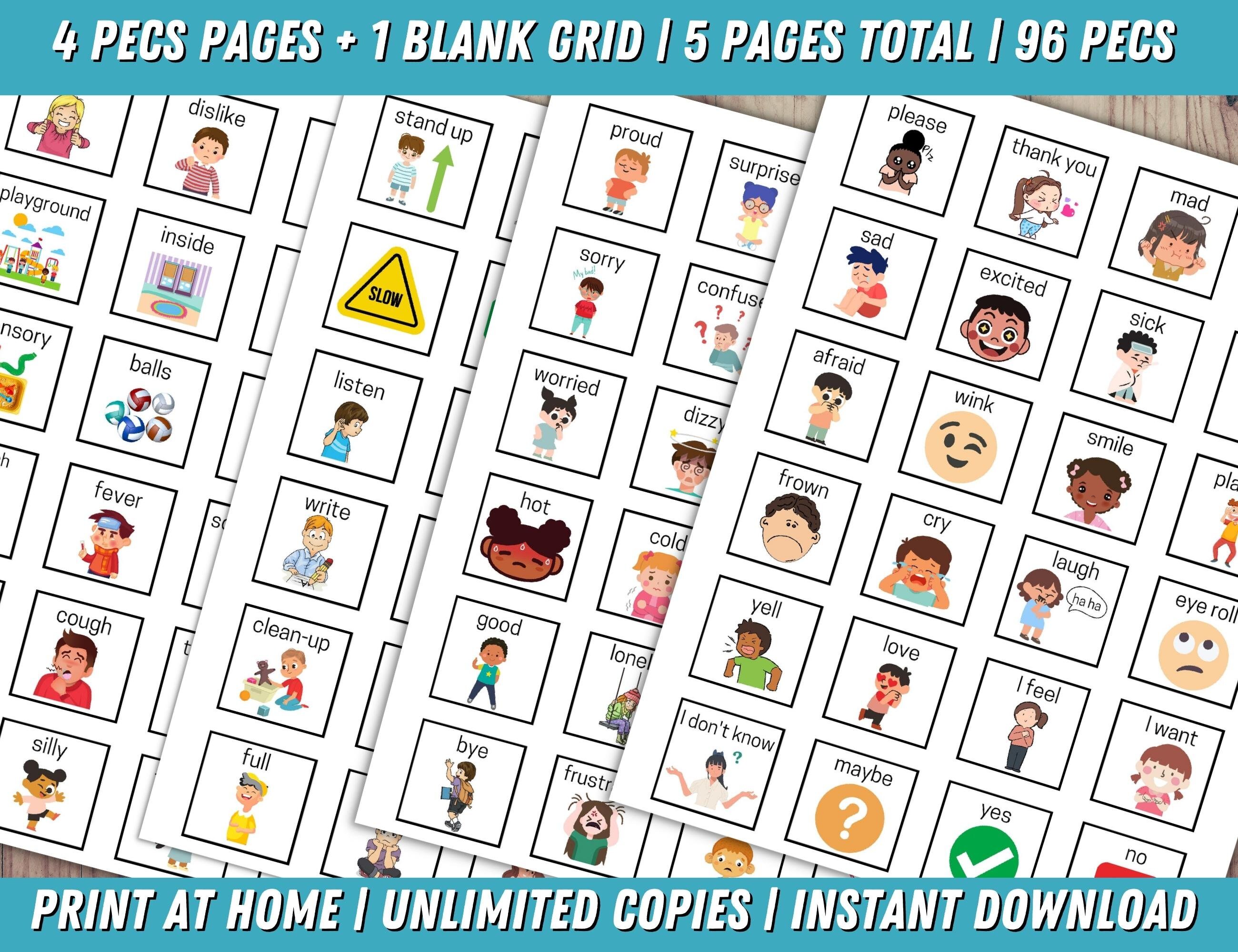 Printable Pecs Communication Cards Communication Cards - Etsy