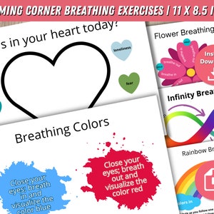 Calming Breathing Exercises for Calm Down Corner, Emotions Printable ...