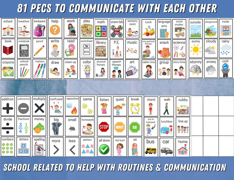 Printable Pecs Communication Cards Autism Communication - Etsy Australia