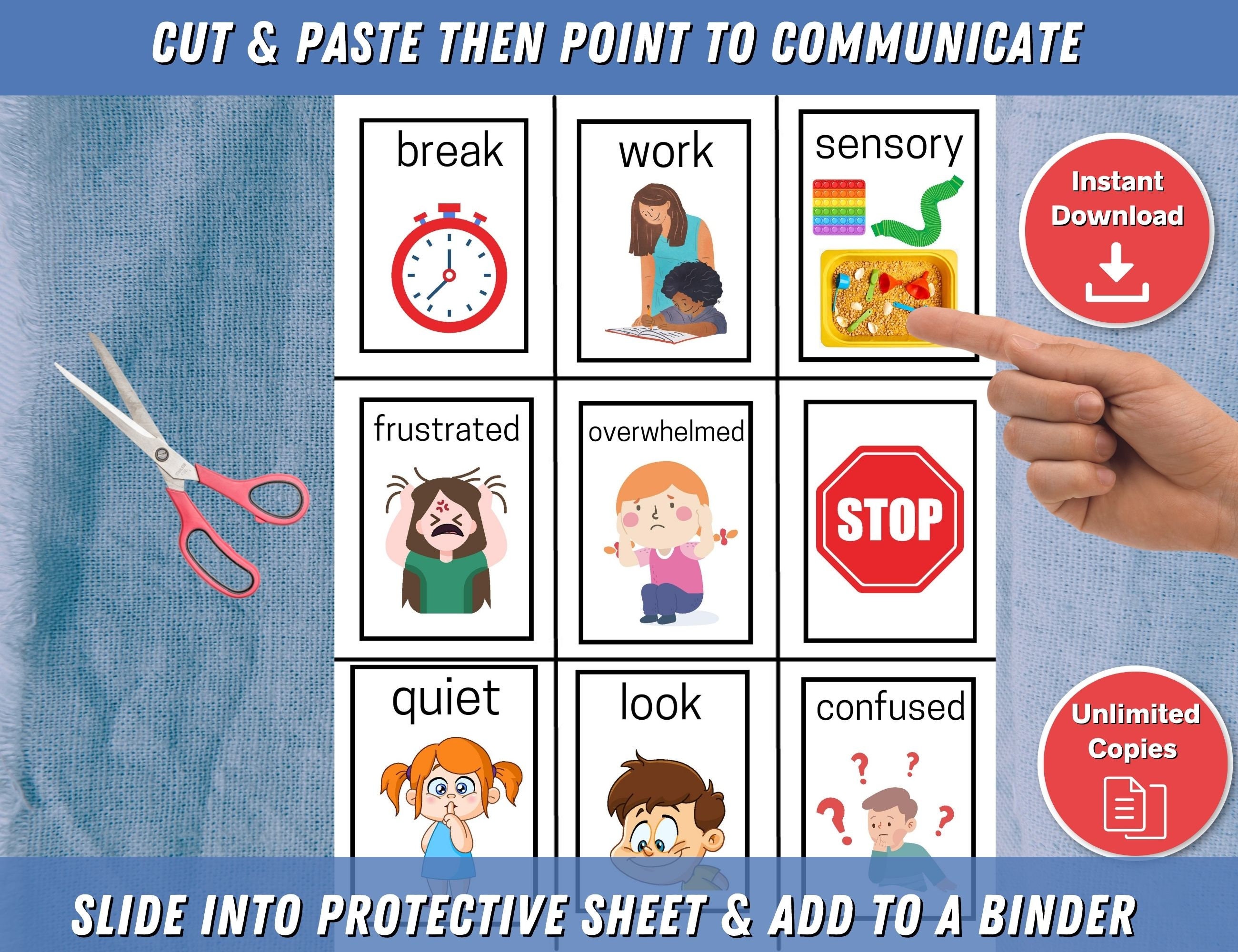 Printable Pecs Communication Cards Autism Communication