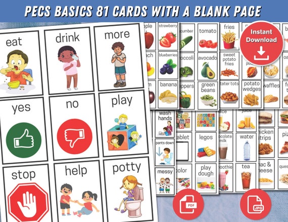 Printable Pecs Commuication Cards Autism Communication - Etsy