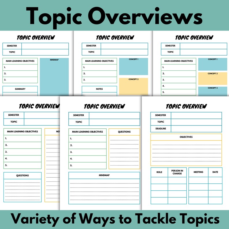 Academic Planner, Student Planner Printable, Semester Planner ...