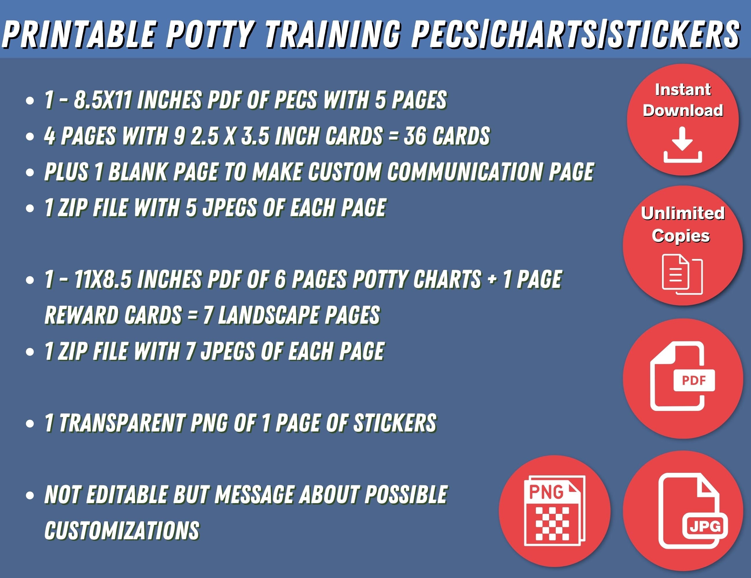 Printable Pecs Communication Cards Potty Training - Etsy